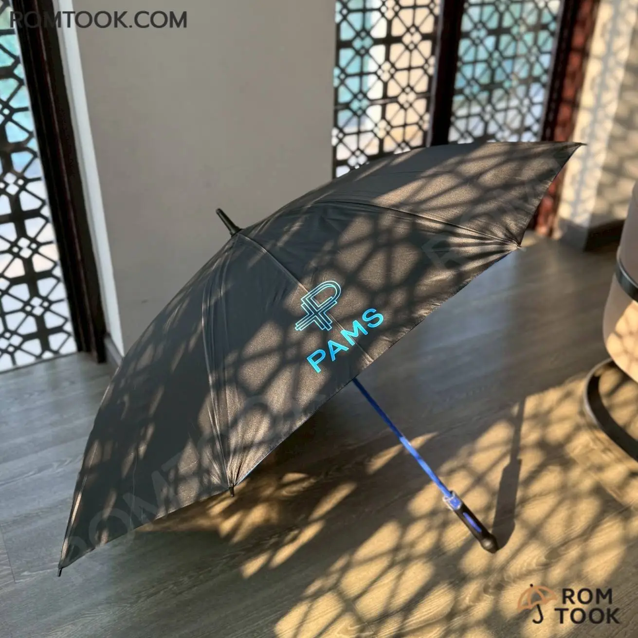 ผลงาน ร่มตอนเดียว 30นิ้ว รุ่นUB300 โลโก้ PAMS