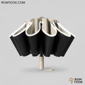 ร่มพับ 3 ตอน กางออโต้ รุ่นUB100 สีครีม