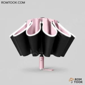 ร่มพับ 3 ตอน กางออโต้ รุ่นUB100 สีชมพู