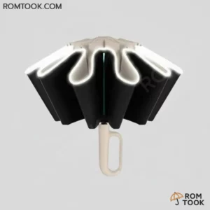 ร่มพับ3ตอน กางออโต้ รุ่นUB101 สีครีมอ่อน